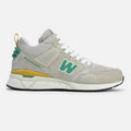 Men's Suede Mesh Sneakers | Grey/Green Casual Shoes – Spikes